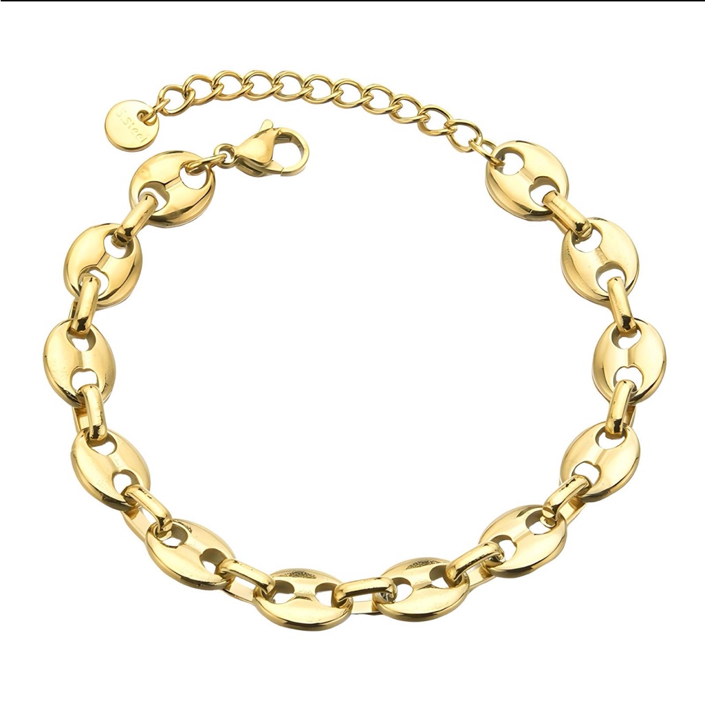 18k Gold Plated Stainless Steel Chain Link Bracelet 18k Gold Plated Stainless Steel Chain Link Bracelet